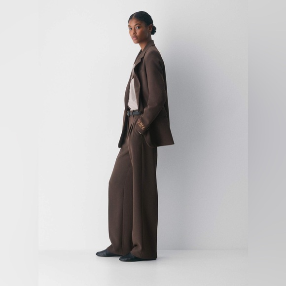 Aritzia Chocolate Brown Women's Trousers - Picture 3 of 8